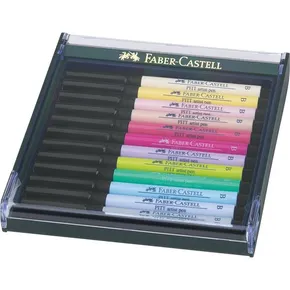 Markery Faber-Castell 267420 Pitt Artist Pen Brush 12 szt., kolory pastelowe